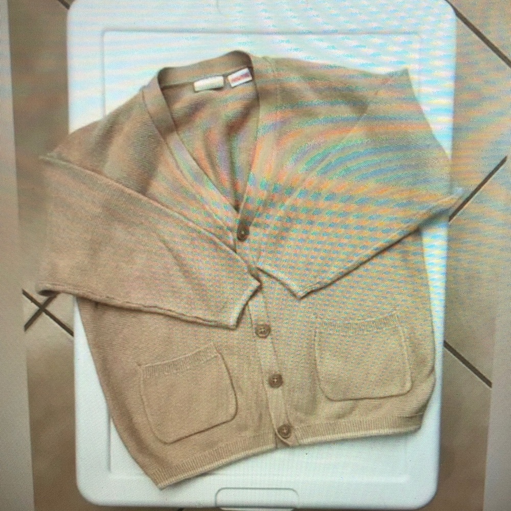 Tan Button-Up Cardigan
